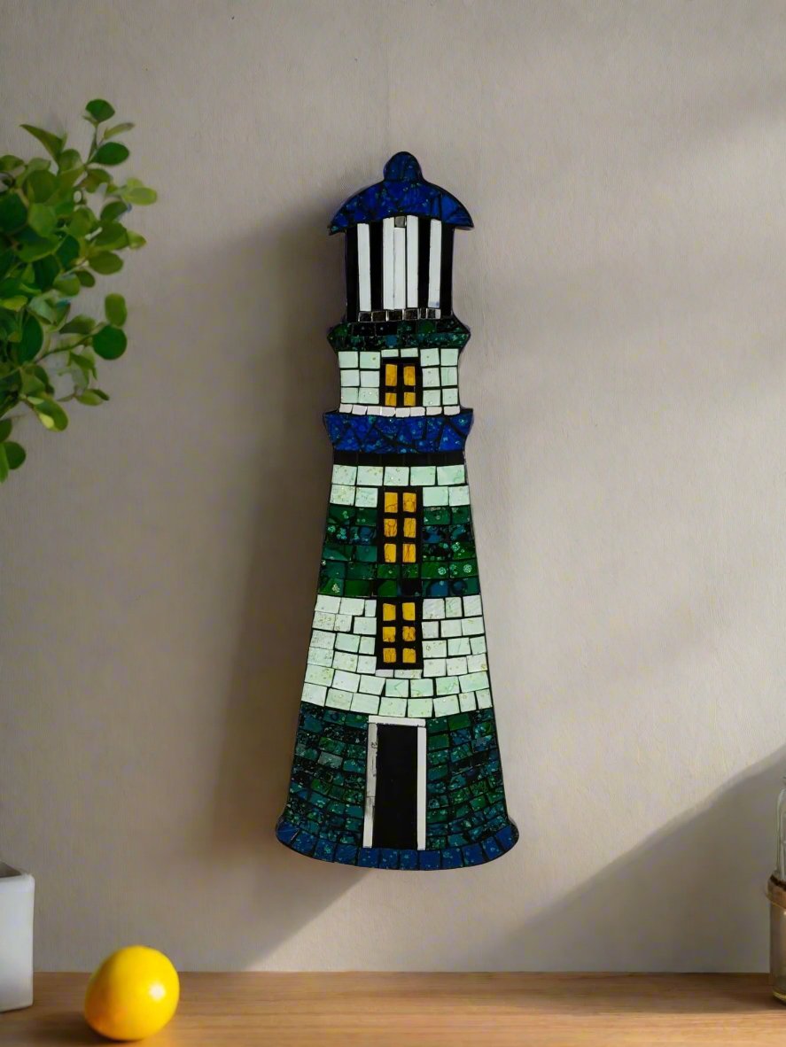 Mosaic Lighthouse Wall Plaque