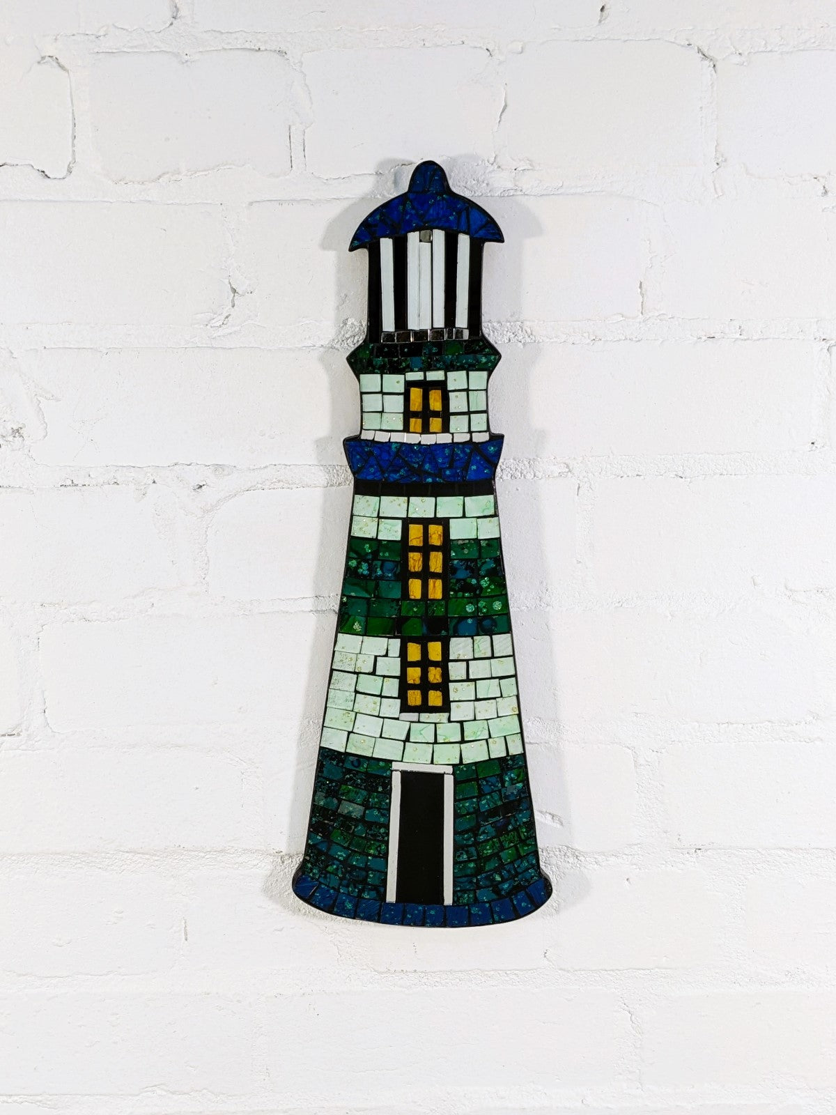 Mosaic Lighthouse Wall Plaque
