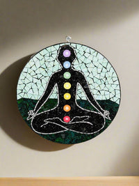 Round Mosaic Chakra Yoga Wall Hanging
