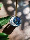 Navy Mosaic Moon Incense Holder