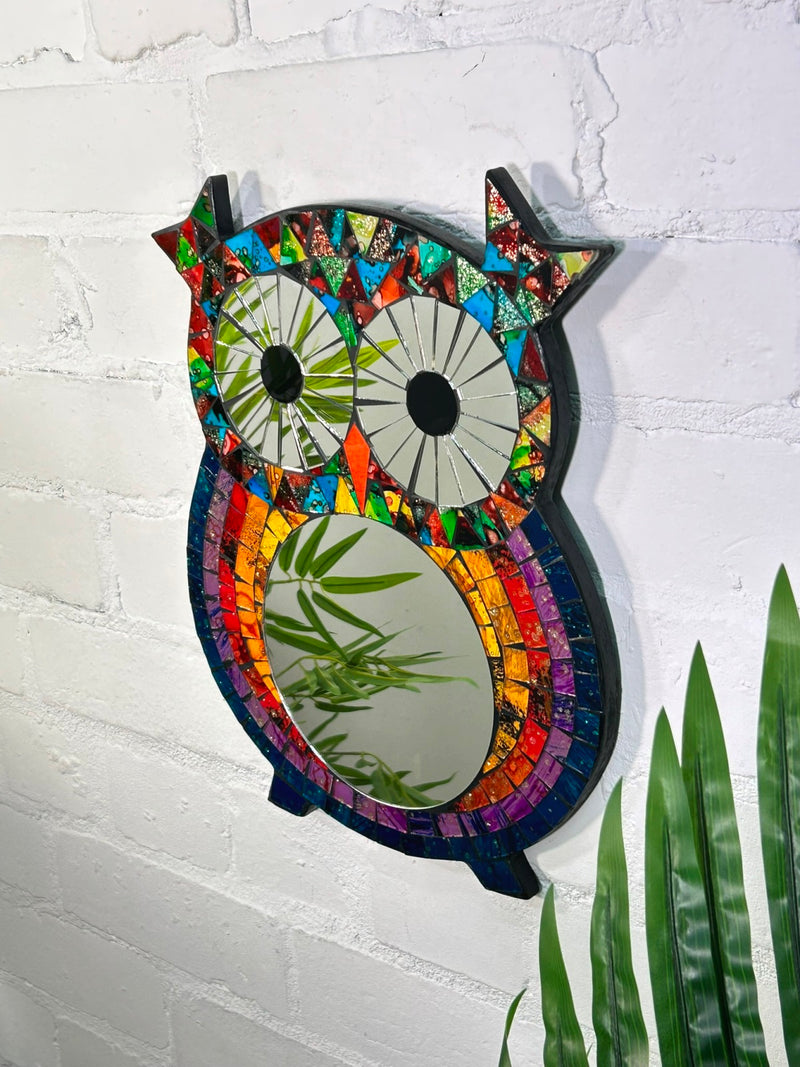 Mosaic Owl Mirror