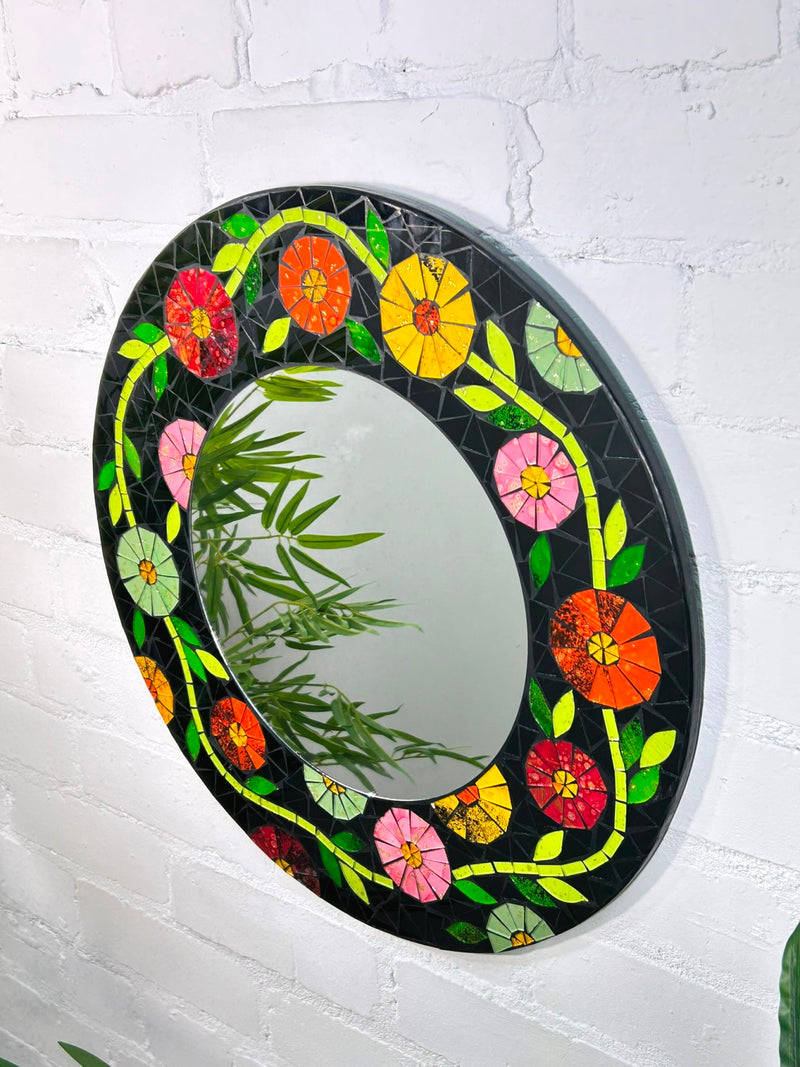 Mosaic Flower Mirror