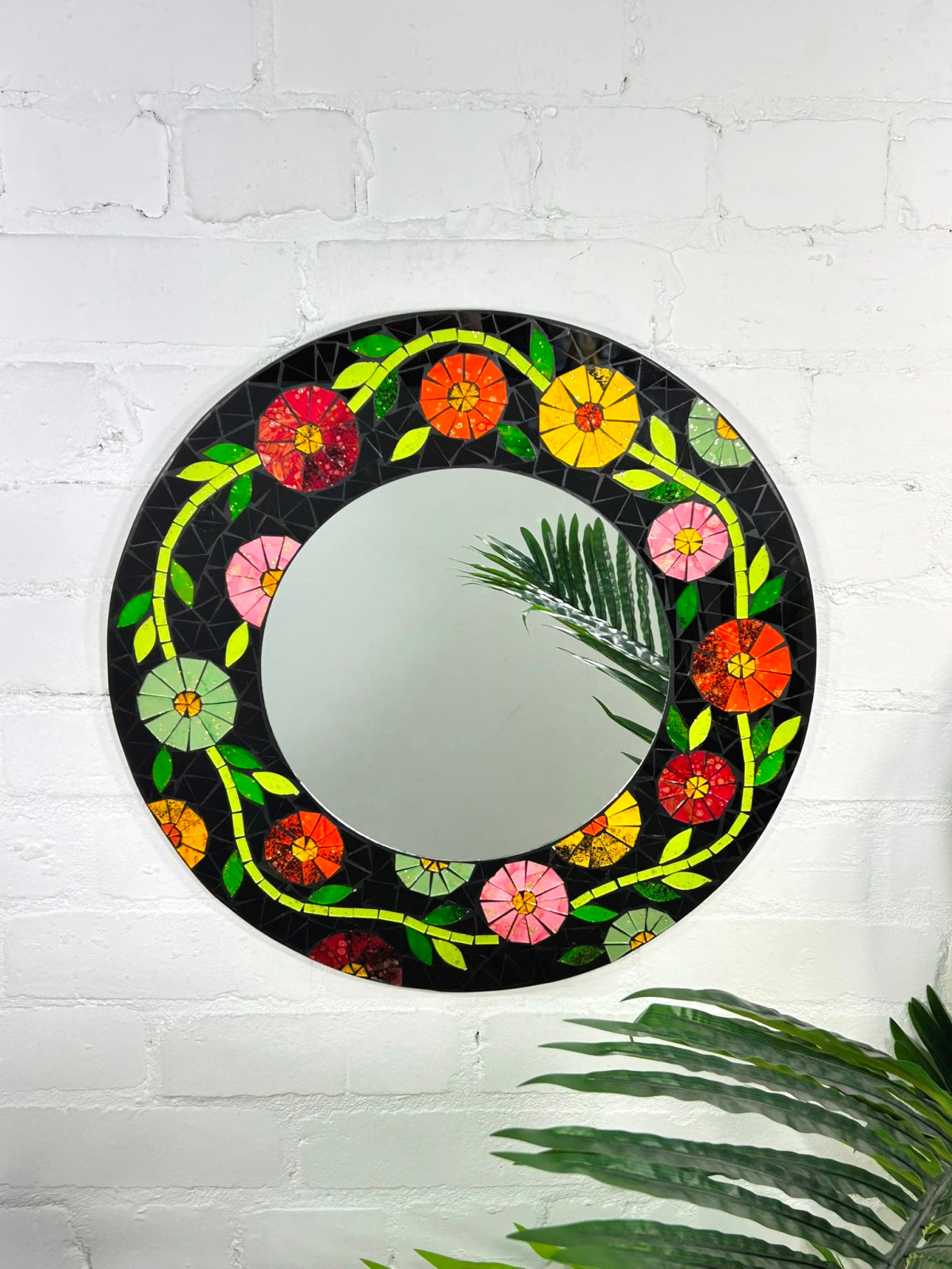 Mosaic Flower Mirror