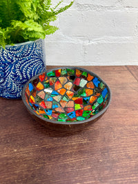 Mosaic Lined Coconut Bowl