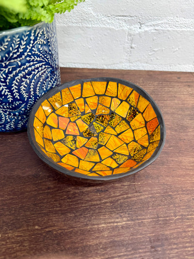 Mosaic Lined Coconut Bowl