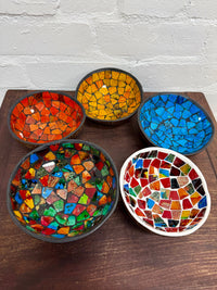 Mosaic Lined Coconut Bowl