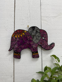 Mosaic Elephant Plaque