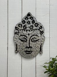 Mosaic Buddha Head Plaque