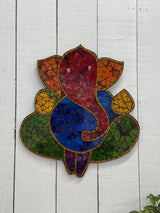 Rainbow Elephant Mosaic Wall Plaque