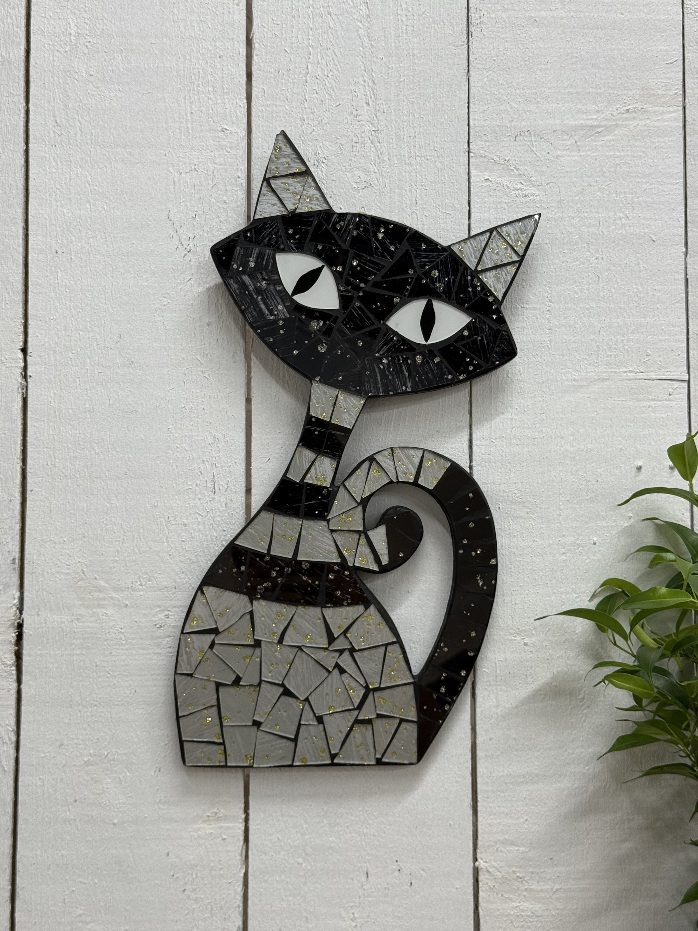 Cat Mosaic Wall Plaque