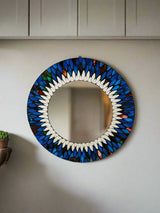 Round Multicolour Mosaic Mirror