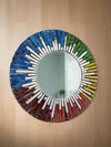 Mosaic Rainbow Striped Mirror