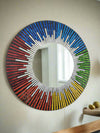 Mosaic Rainbow Striped Mirror
