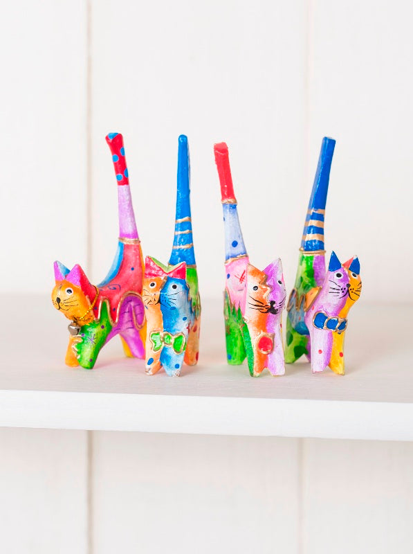Set Of 4 Standing Cats