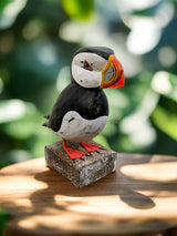 Puffin On Wood Block