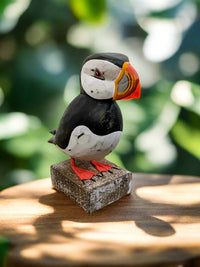 Puffin On Wood Block