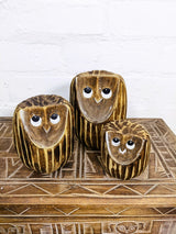 Set Of Three Owls