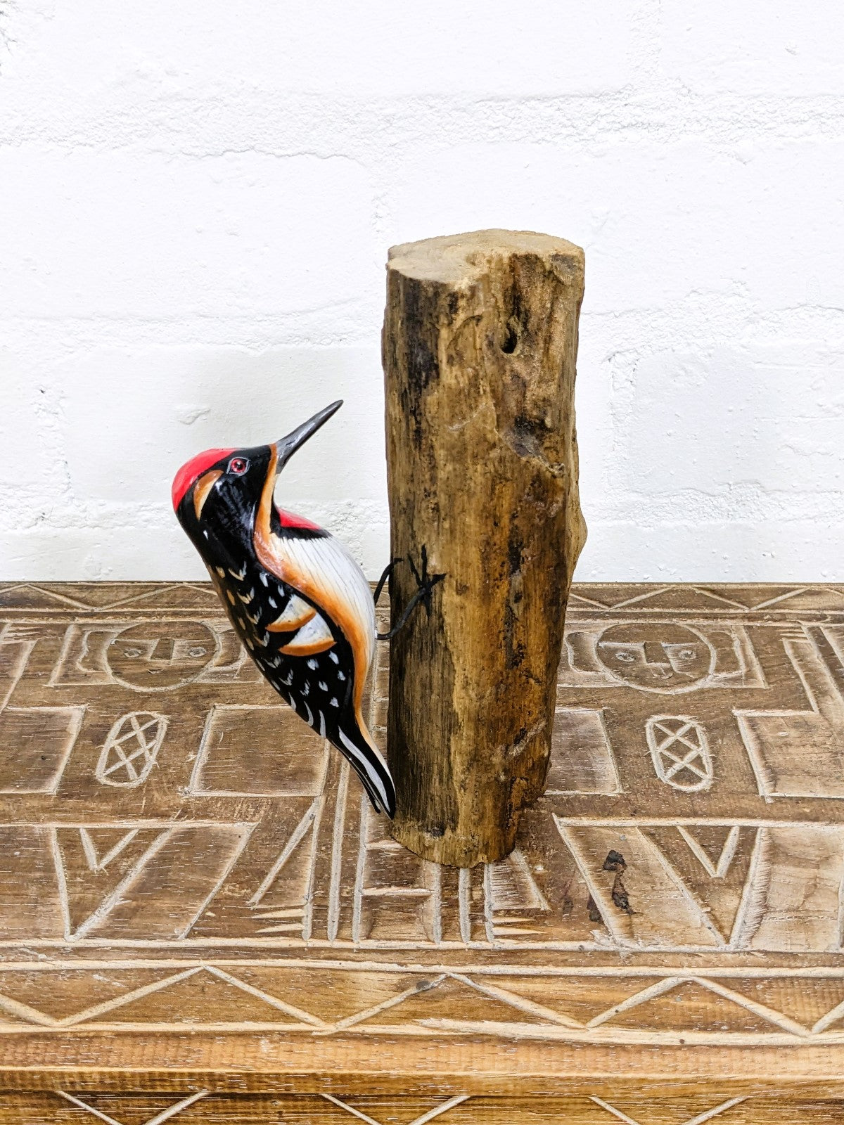 Woodpecker On Logs