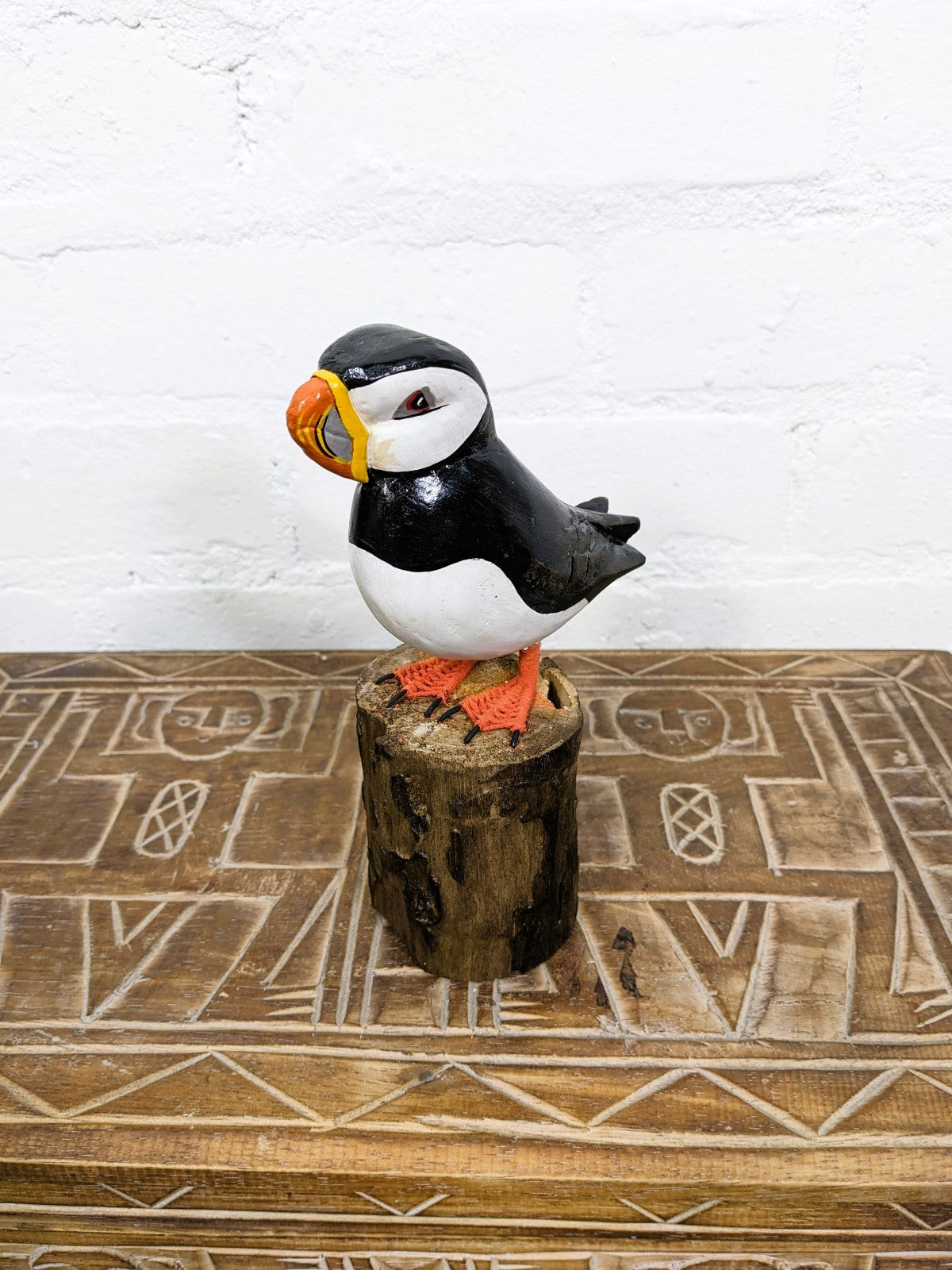 Puffin On Log
