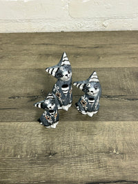 Set of 3 Grey Cats