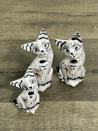 Set of 3 White Cats