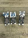Set of 3 Grey Cats