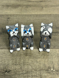 Set of 3 Grey Cats