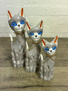 Set of 3 Grey Cats