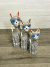 Set of 3 Grey Cats