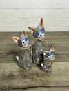 Set of 3 Grey Cats