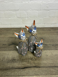 Set of 3 Grey Cats