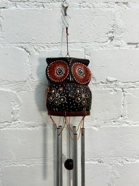 Wooden Owl Windchime