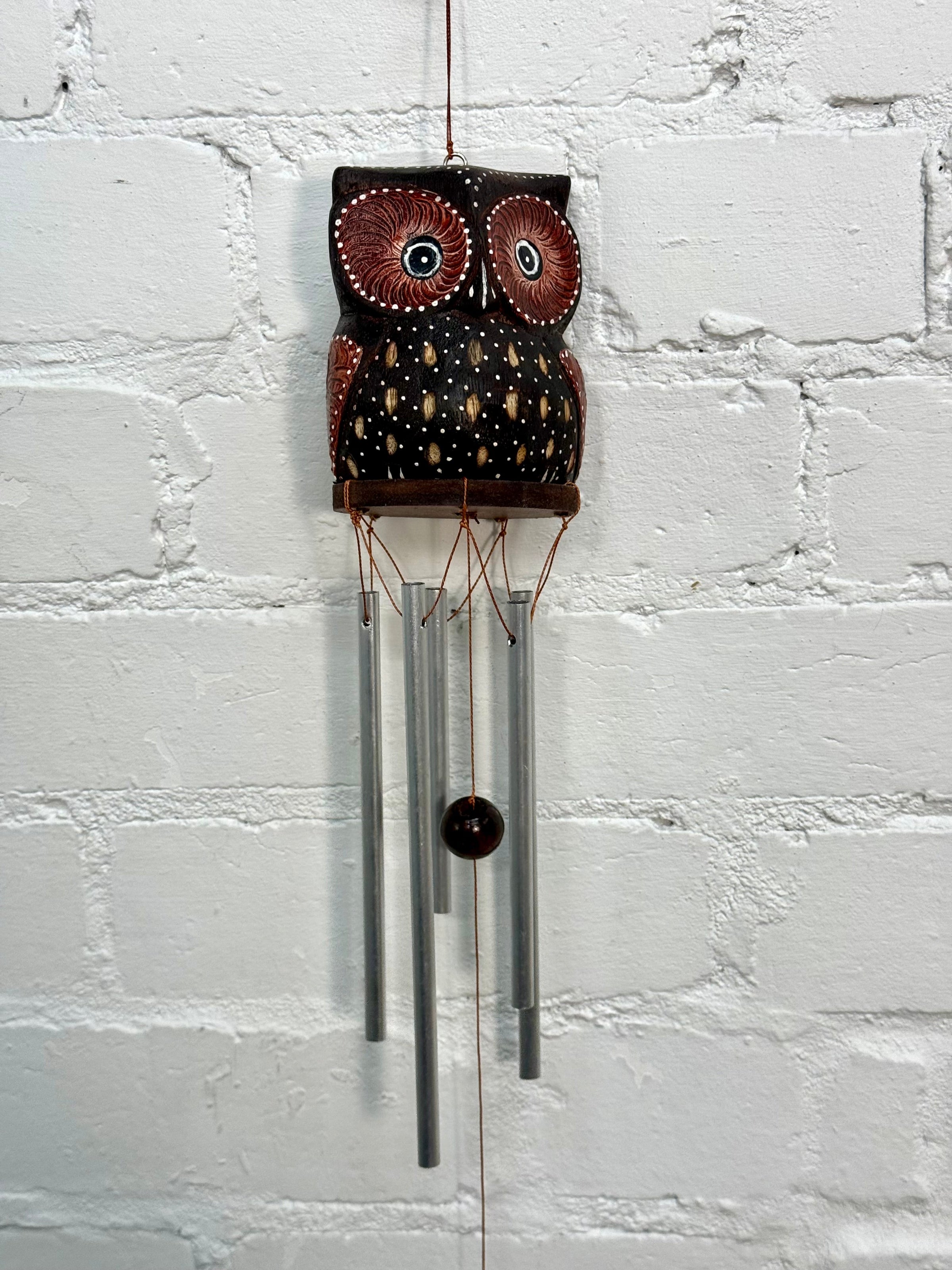 Wooden Owl Windchime