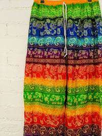 Bright Elephant Print Harem Trousers