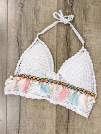 Crochet Halter Neck Crop Top