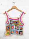 Crochet Multi Patchwork Boxy Vest