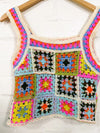 Crochet Multi Patchwork Boxy Vest