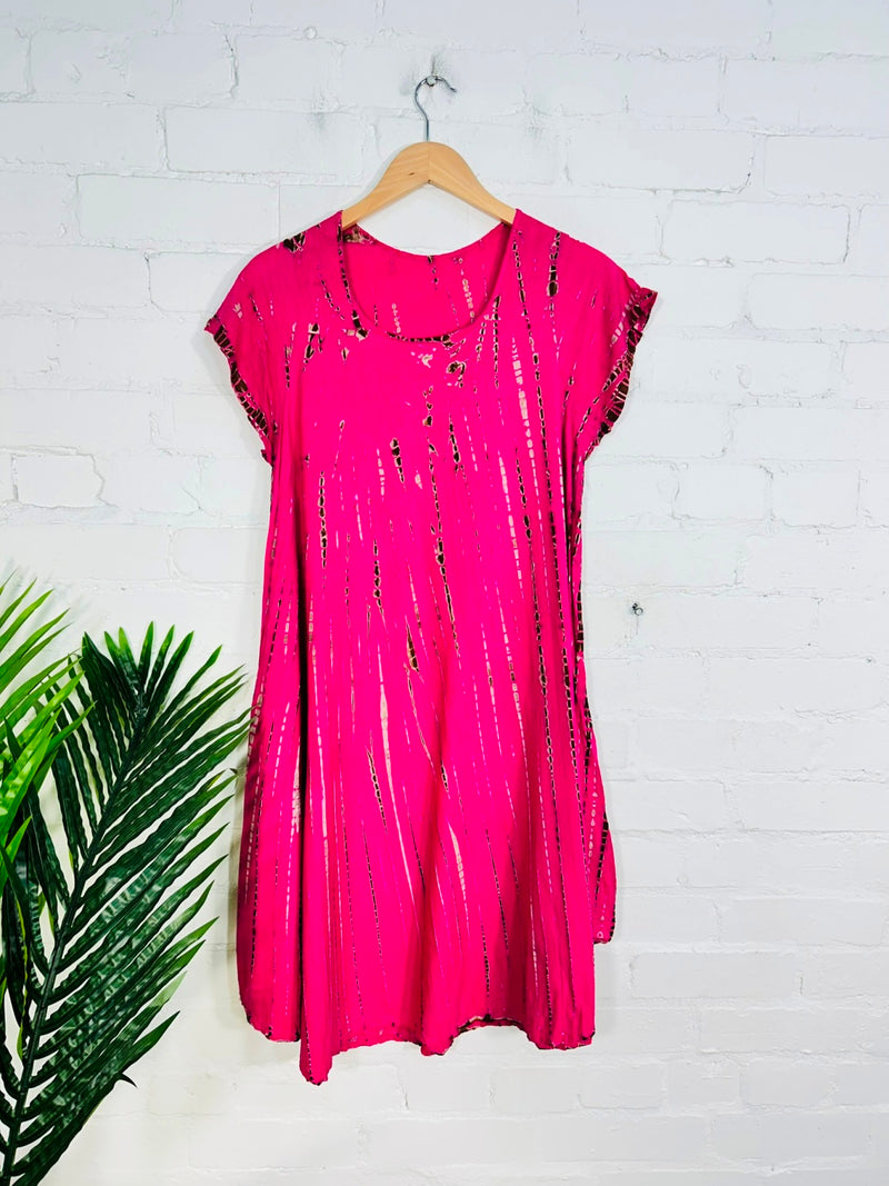 Short Sleeve Midi Dress