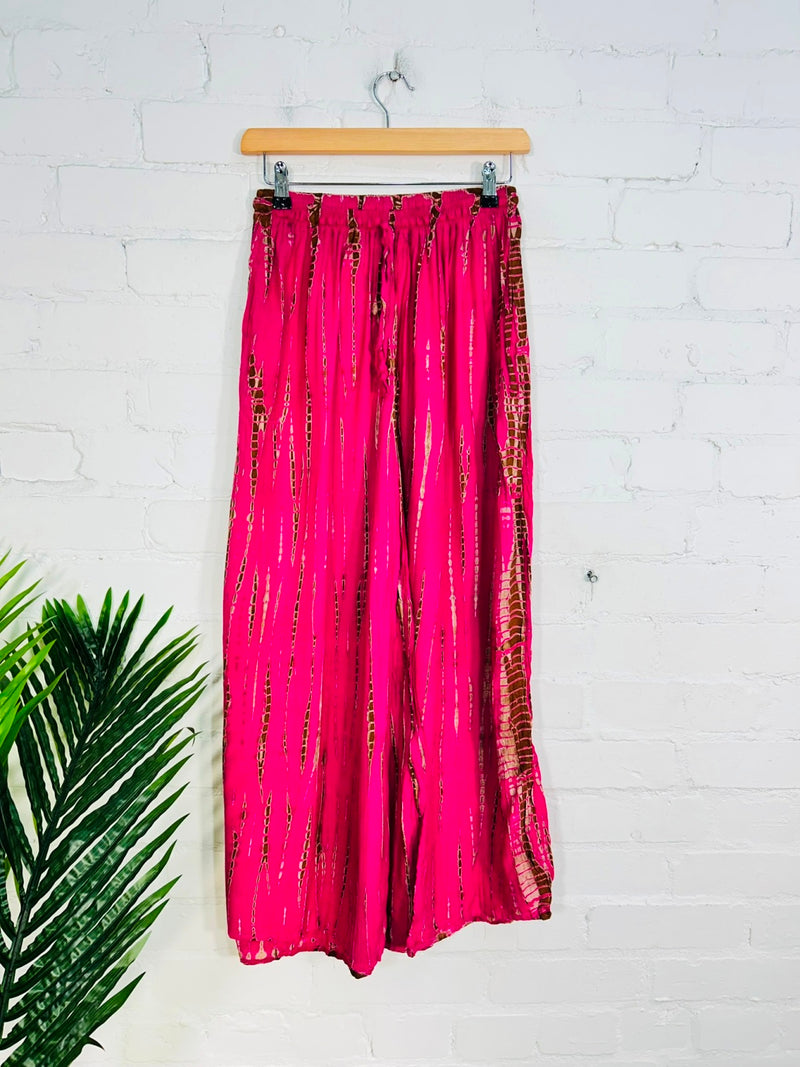 Bright Assorted Snake Tie Dye Wide Trousers