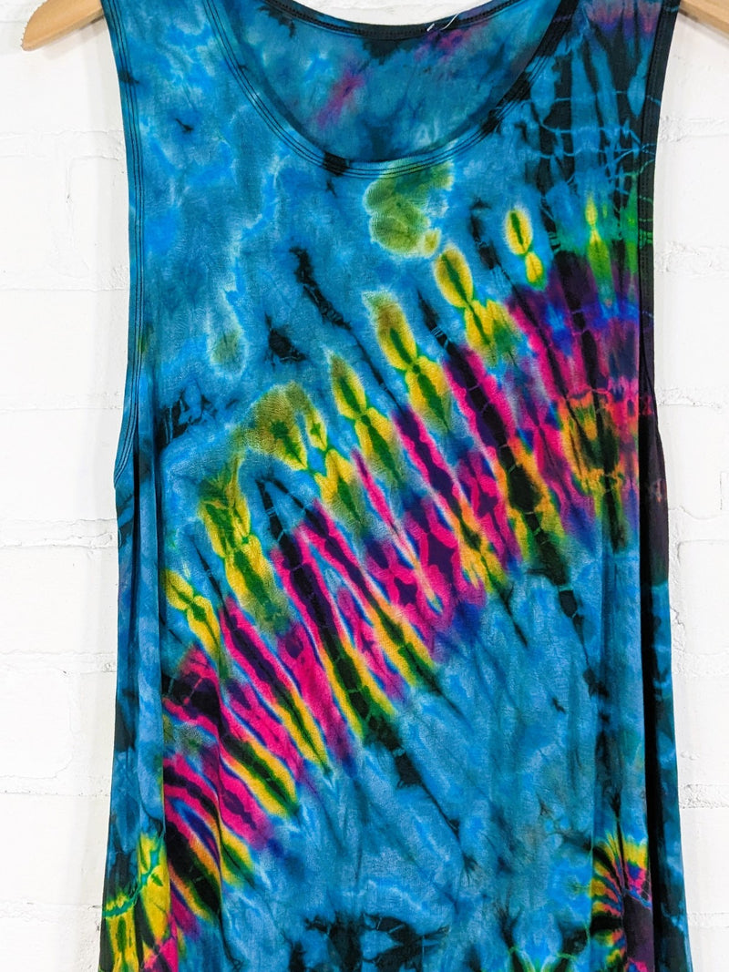 Bright Assorted Tie Dye Sleeveless Tunic