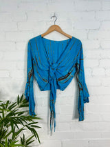Long Sleeve Tie Top