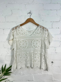 Crochet Short Sleeve Top