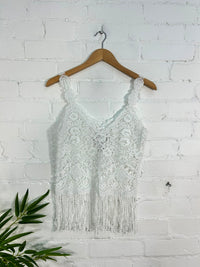 Crochet Tassel Vest Top