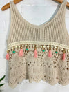 Crochet Tassel Vest Top