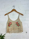 Embroidered Cropped Vest