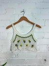Embroidered Cropped Vest