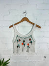Embroidered Cropped Vest