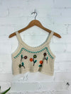 Embroidered Cropped Vest