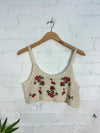 Embroidered Cropped Vest