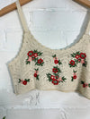 Embroidered Cropped Vest